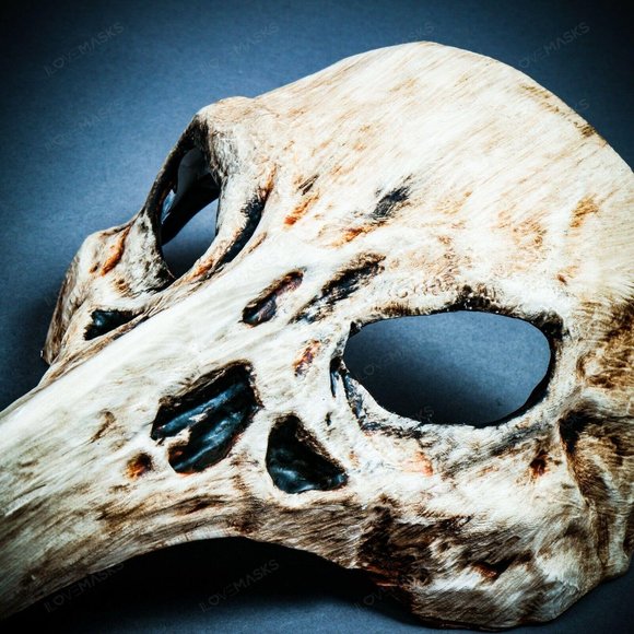 Halloween Raven Bird Realistic Skull Masquerade - Picture 7 of 10